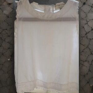 Cloth & StoneAnthropology Small  Raw Hem Sleeveless Button Back Womens Cropped
